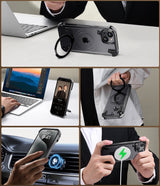 Frameless MagSafe Case with Ring Holder for Apple iPhone 15