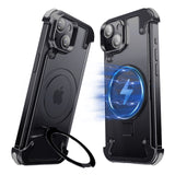 Frameless MagSafe Case with Ring Holder for Apple iPhone 15