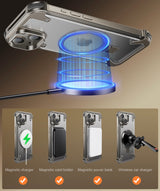 Frameless MagSafe Case with Ring Holder for Apple iPhone 15