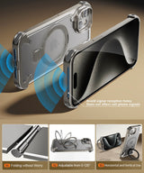 Frameless MagSafe Case with Ring Holder for Apple iPhone 15