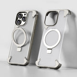 Frameless MagSafe Case with Ring Holder for Apple iPhone 15