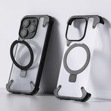 Frameless MagSafe Case with Ring Holder for Apple iPhone 15