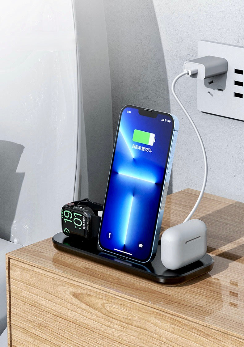 3 in 1 wireless charger station