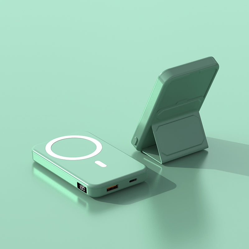 Green magsafe charger with stand