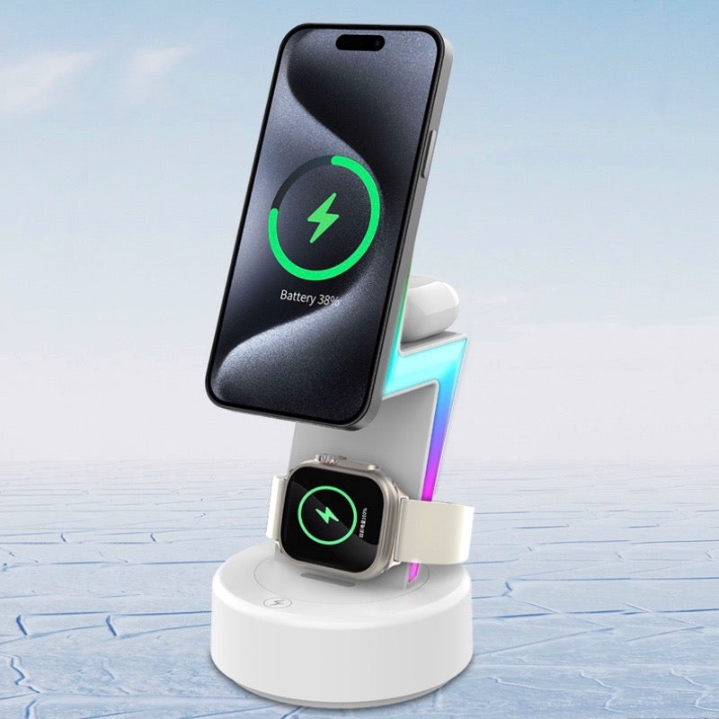 3-in-1 Apple MagSafe Wireless Charging Dock Station (Lightning Bolt)