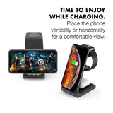 3-in-1 Fast Wireless Charging Dock Station for SAMSUNG Watch Phone Earphone (T3S)