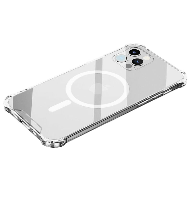 MagSafe Compatible Magnetic Crystal Clear Case for Apple iPhone 15 14 13 12 11 Pro Mini Max Plus